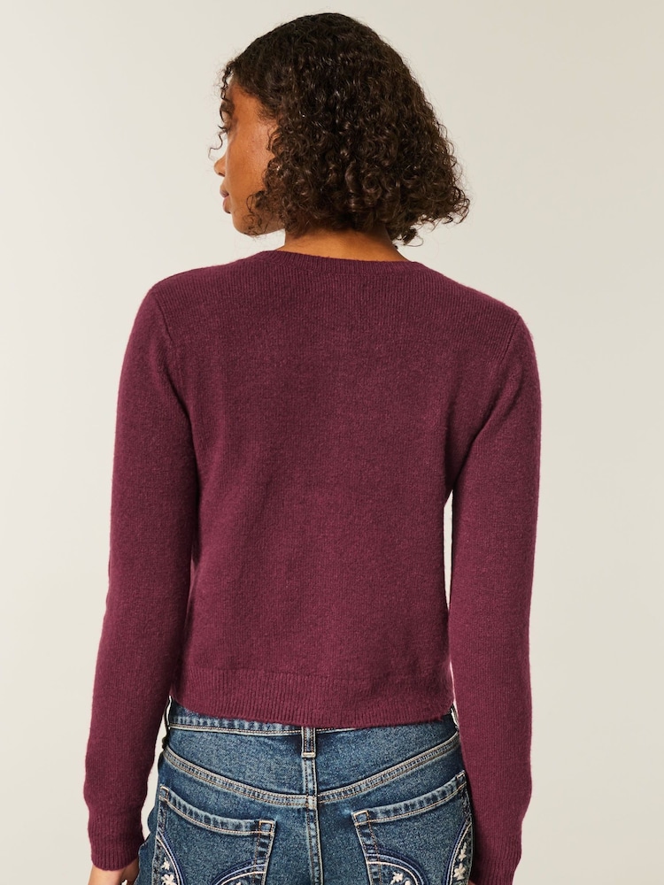 Hollister Cosy Crewneck Cardigan - Image 2 of 4 Hollister Cosy Crewneck Cardigan - Image 2 of 4