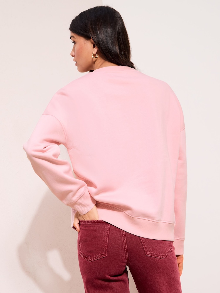 Friends Like These Pink Cherry Embroidered Graphic Sweatshirt - Image 5 of 5