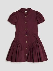 River Island Purple Puff Sleeve Prom Shirt Dress - Image 1 of 4