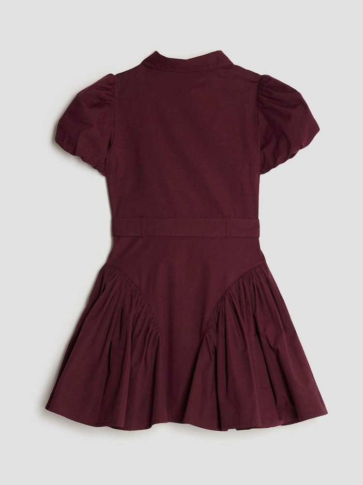 River Island Purple Puff Sleeve Prom Shirt Dress - Image 2 of 4