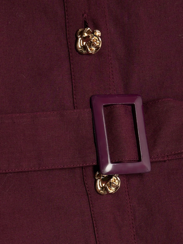 River Island Purple Puff Sleeve Prom Shirt Dress - Image 4 of 4