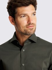 MOSS Tailored Fit Green Stretch Shirt - Image 2 of 2