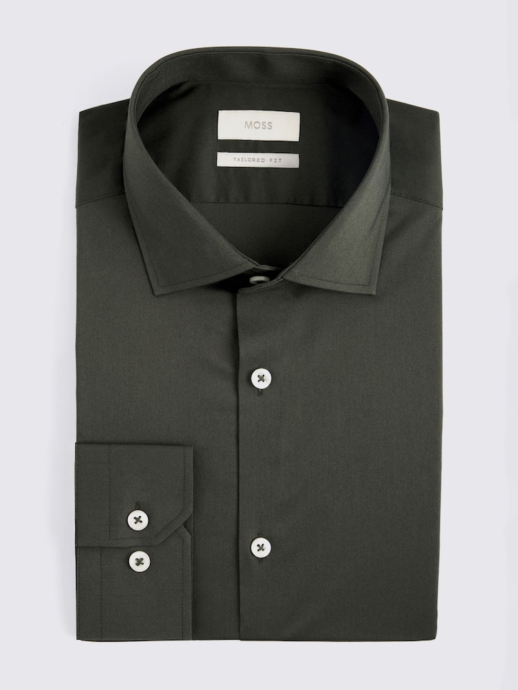 MOSS Green Tailored Fit Stretch Shirt - Image 3 of 3 MOSS Green Tailored Fit Stretch Shirt - Image 3 of 3