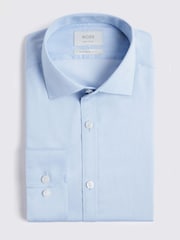 Camisa MOSS Tailored Fit Slub não passável - Imagem 3 de 3