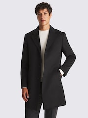 MOSS Charcoal Grey Wool Blend Overcoat - Image 1 of 4