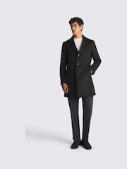 MOSS Charcoal Grey Wool Blend Overcoat - Image 2 of 4