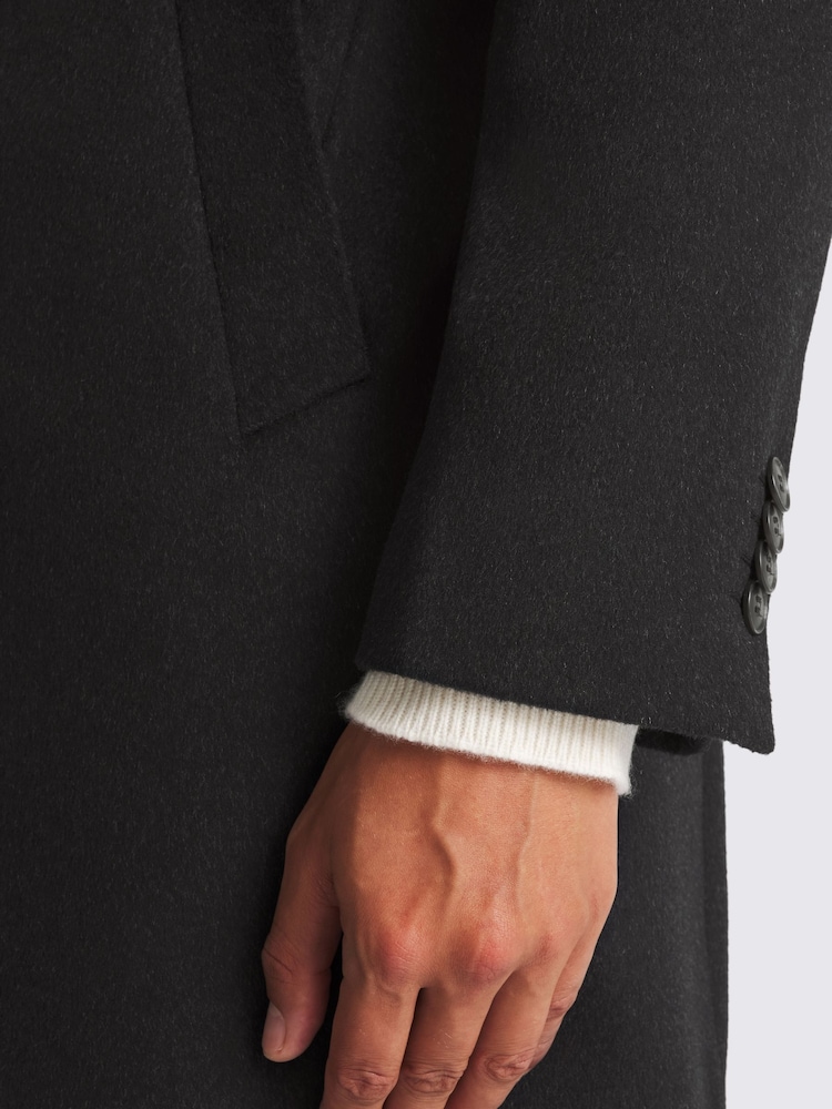 MOSS Charcoal Grey Wool Blend Overcoat - Image 4 of 4 MOSS Charcoal Grey Wool Blend Overcoat - Image 4 of 4