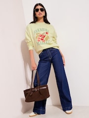 Friends Like These Green Farmers Market Graphic Sweatshirt - Image 2 of 4