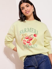 Friends Like These Green Farmers Market Graphic Sweatshirt - Image 3 of 4