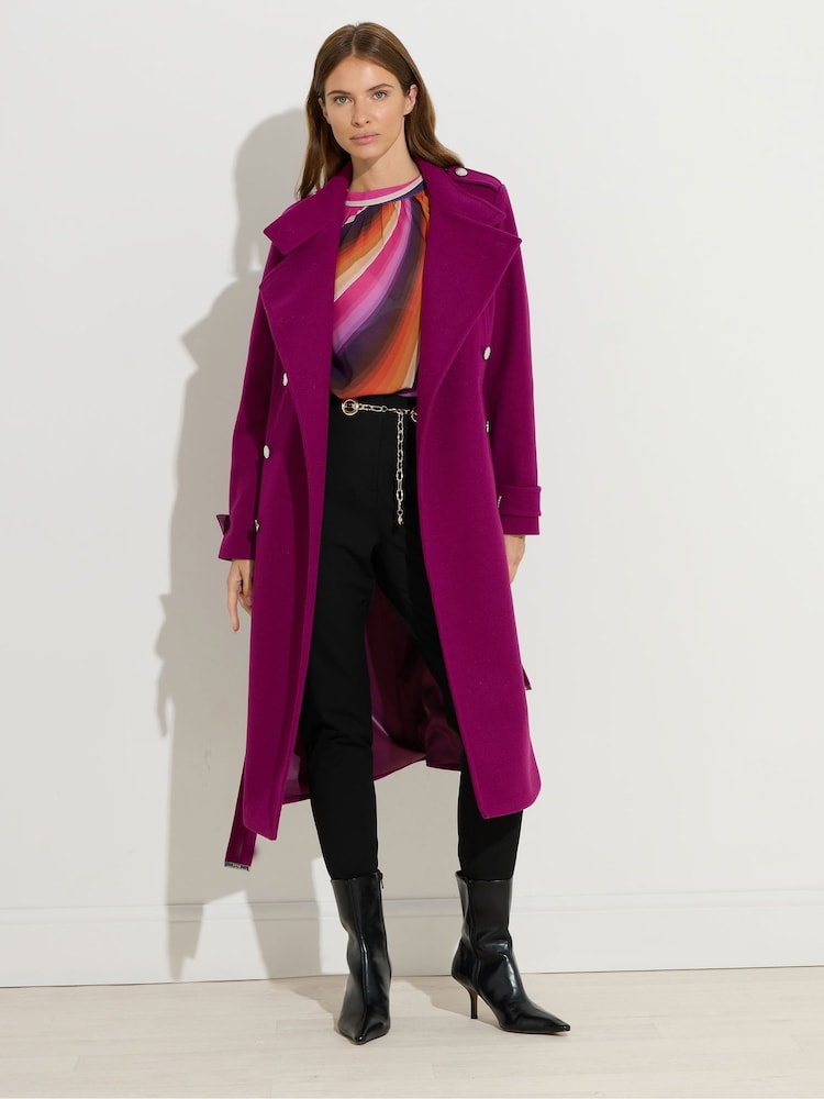 Star by Julien MacDonald Purple Military Coat - Image 2 of 6 Star by Julien MacDonald Purple Military Coat - Image 2 of 6