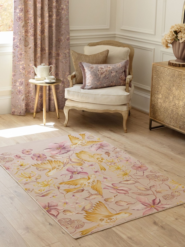 Voyage Maison Mauve Darwen Cornflower Printed Rug - Image 1 of 3 Voyage Maison Mauve Darwen Cornflower Printed Rug - Image 1 of 3