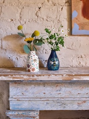 FatFace Set of 2 Yellow/White Ditsy Bee Bud Vases - Image 1 of 4