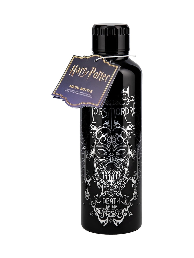 Harry Potter Black Metal Water Bottle - Image 4 of 4 Harry Potter Black Metal Water Bottle - Image 4 of 4