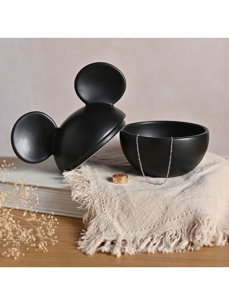 Widdop Black Disney Mickey Head Trinket Pot - Image 1 of 5 Widdop Black Disney Mickey Head Trinket Pot - Image 1 of 5