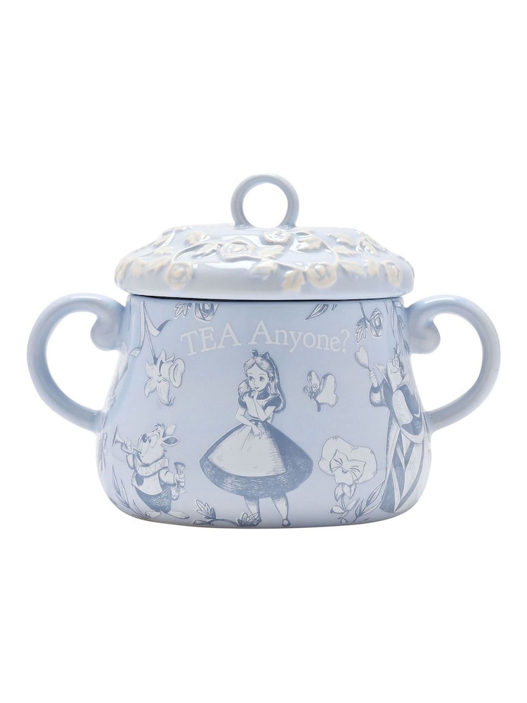 Widdop Light Blue Disney Alice in Wonderland Tea Caddy - Image 1 of 4 Widdop Light Blue Disney Alice in Wonderland Tea Caddy - Image 1 of 4