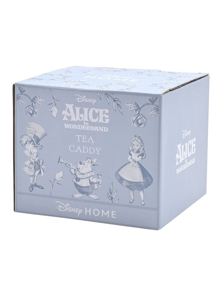 Widdop Light Blue Disney Alice in Wonderland Tea Caddy - Image 4 of 4 Widdop Light Blue Disney Alice in Wonderland Tea Caddy - Image 4 of 4