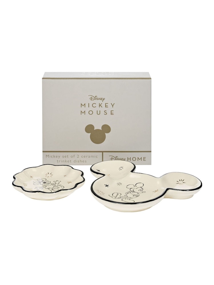 Widdop Set of 2 White Disney Mickey & Minnie Trinket Dishes - Image 1 of 7 Widdop Set of 2 White Disney Mickey & Minnie Trinket Dishes - Image 1 of 7