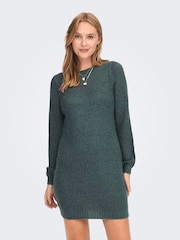 JDY Green Knitted Midi Jumper Dress - Image 3 of 6