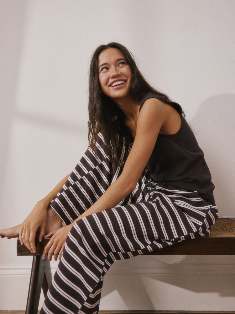 Blue/Brown Ribbed Vests 2 Pack - Image 2 of 6