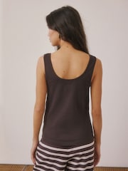 Blue/Brown Ribbed Vests 2 Pack - Image 4 of 6
