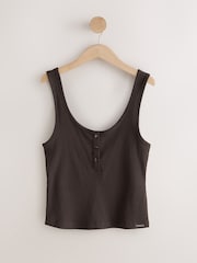 Blue/Brown Ribbed Vests 2 Pack - Image 8 of 11