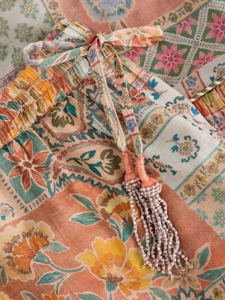 Peach Pink Paisley - Cami Short Pyjamas Set - Bild 10 von 10 Peach Pink Paisley - Cami Short Pyjamas Set - Bild 10 von 10