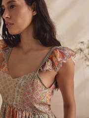 Peach Pink Paisley Cami Short Pyjamas Set - Image 5 of 7
