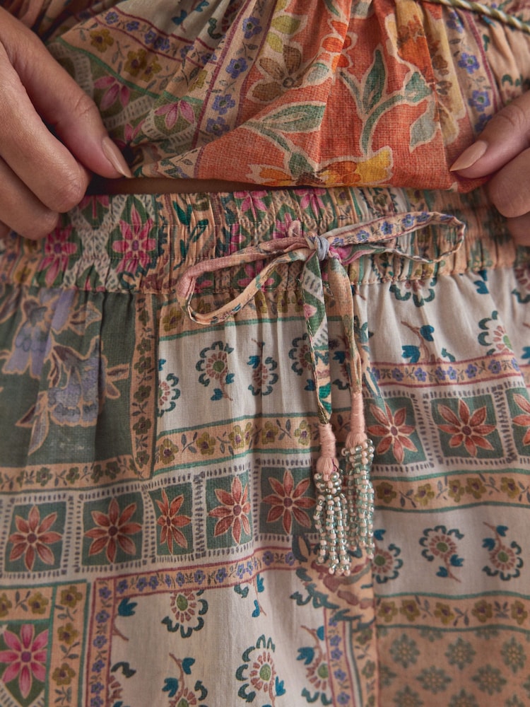 Peach Pink Paisley Cami Short Pyjamas Set - Image 7 of 7 Peach Pink Paisley Cami Short Pyjamas Set - Image 7 of 7