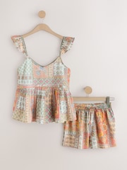 Peach Pink Paisley - Cami Short Pyjamas Set - Bild 8 von 10