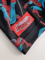 Juodas blizgutis - Spiderman marškinėliai trumpomis rankovėmis (3-16yrs) - 5 paveikslėlis iš 6