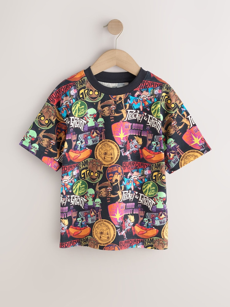 花彩色系 - Guardians Of The Galaxy Groot T 恤（3-16 歲） - 圖片 1，共 4