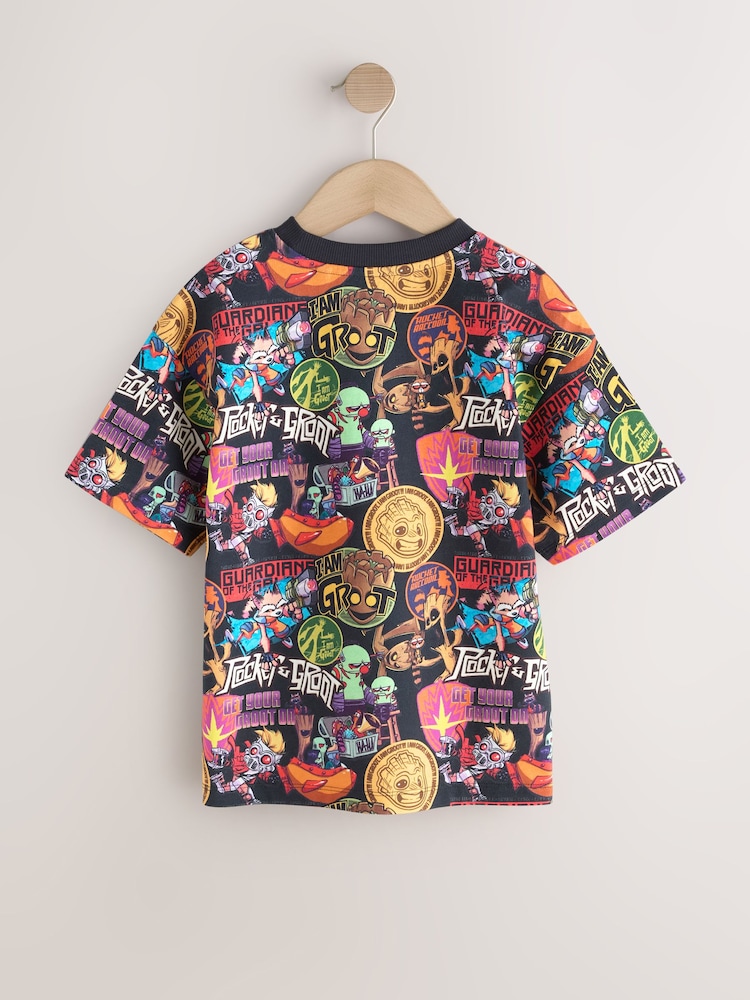 花彩色系 - Guardians Of The Galaxy Groot T 恤（3-16 歲） - 圖片 2，共 4