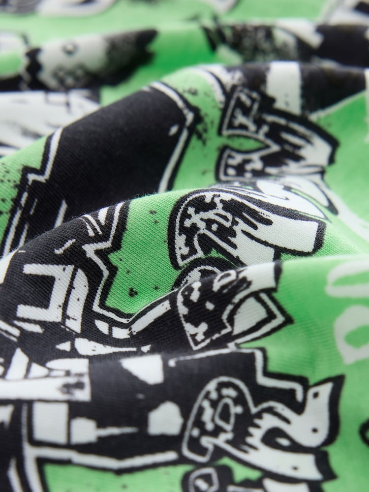 Lime Green All Over Print Single Minecraft T-Shirts (3-16yrs) - Image 4 of 4 Lime Green All Over Print Single Minecraft T-Shirts (3-16yrs) - Image 4 of 4