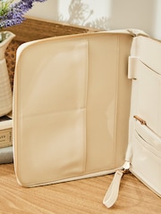 Personalised Embossed Travel Case in Oyster by Made Yours - Image 3 of 4