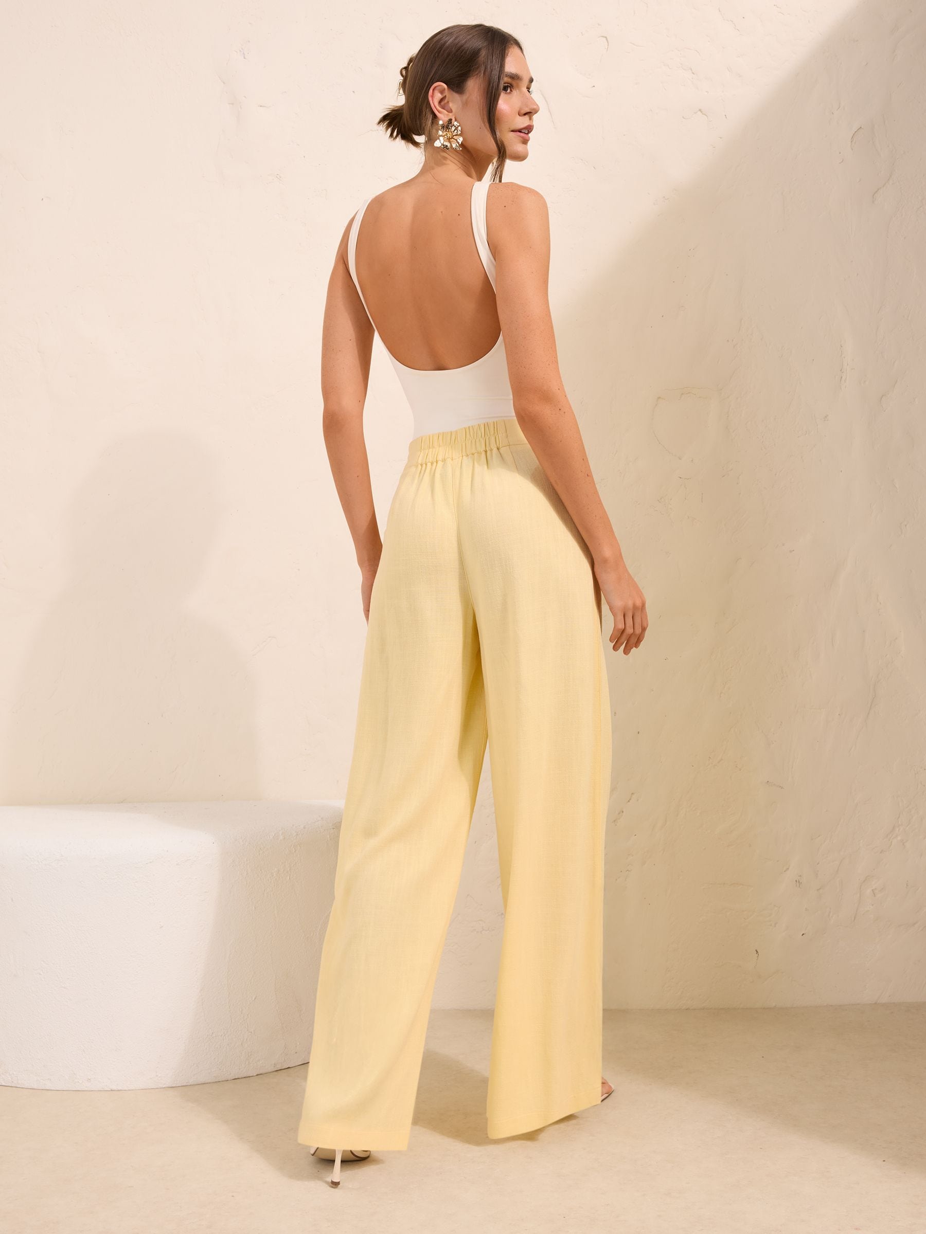 Buy Yellow - Friends Like These X Lucy Mecklenburgh Super Wide Leg