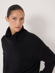 Hush Black Cropped Meryl Wool Blend Jumper - Image 4 of 6