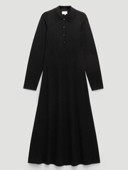 Hush Black Polo Neck Knitted Midi Dress - Image 4 of 4