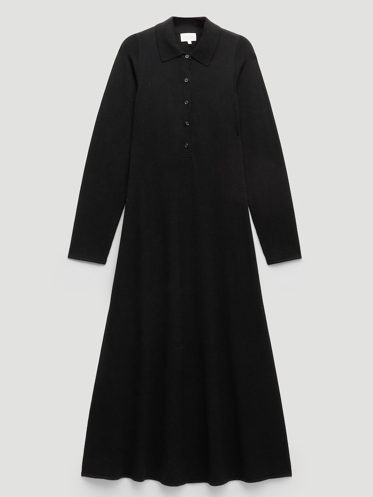 Hush Black Polo Neck Knitted Midi Dress - Image 4 of 4