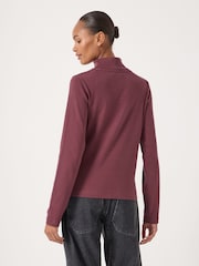 Hush Purple High Neck Midweight Jersey Top - Image 3 of 6