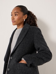 Hush Black Meridah Italian Wool Coat - Image 3 of 6