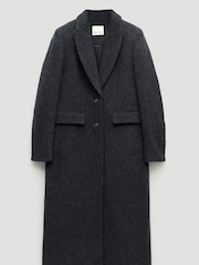 Hush Black Meridah Italian Wool Coat - Image 6 of 6