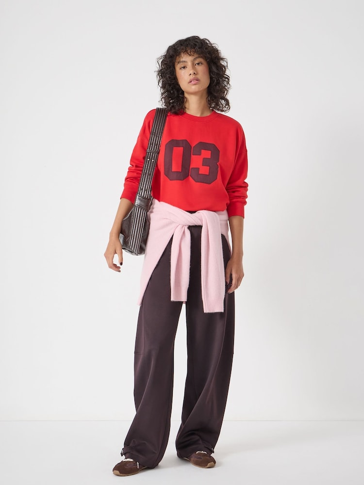 Hush Red Collegiate 03 Graphic Sweatshirt - Image 2 of 5 Hush Red Collegiate 03 Graphic Sweatshirt - Image 2 of 5
