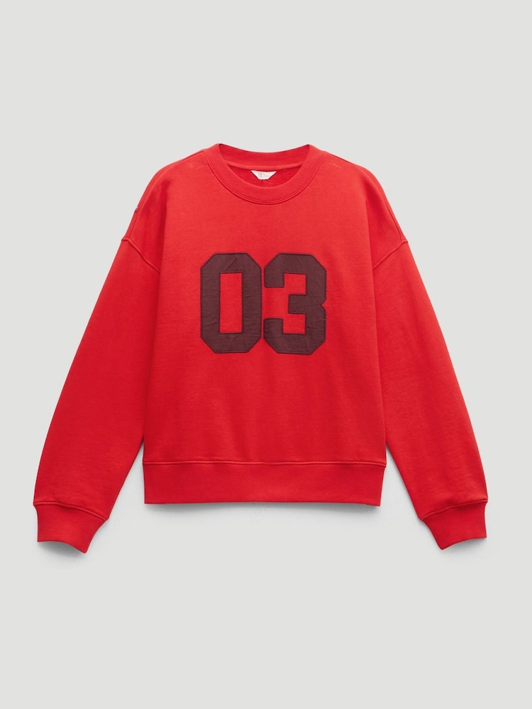 Hush Red Collegiate 03 Graphic Sweatshirt - Image 5 of 5