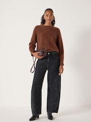 Hush Black Embellished Bree Barrel Leg Jeans - Image 2 of 5