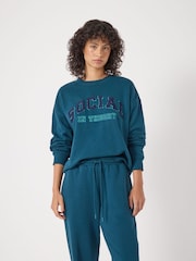 Hush Green Social In Theory Graphic Sweatshirt - Image 3 of 5