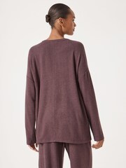 Hush Brown Gillian Supersoft V-Neck Top - Image 2 of 2
