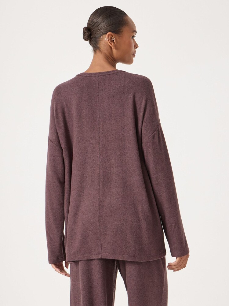 Hush Brown Gillian Supersoft V-Neck Top - Image 2 of 2