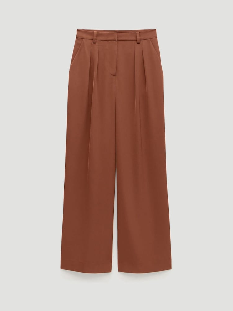 Hush Brown Lya Satin Twill Wide Leg Trousers - Image 6 of 6 Hush Brown Lya Satin Twill Wide Leg Trousers - Image 6 of 6