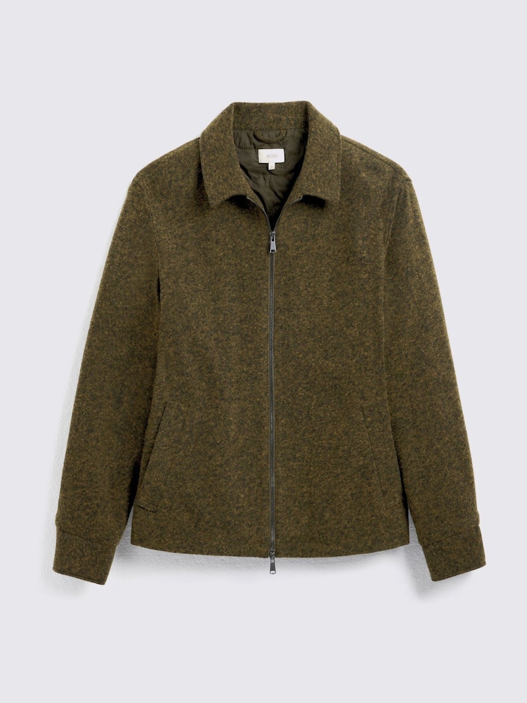 Green Knit Zip Jacket - Image 5 of 5 Green Knit Zip Jacket - Image 5 of 5