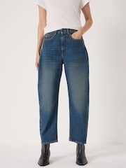 Hush Blue Marl Cordelia Barrel Leg Jeans - Image 1 of 6